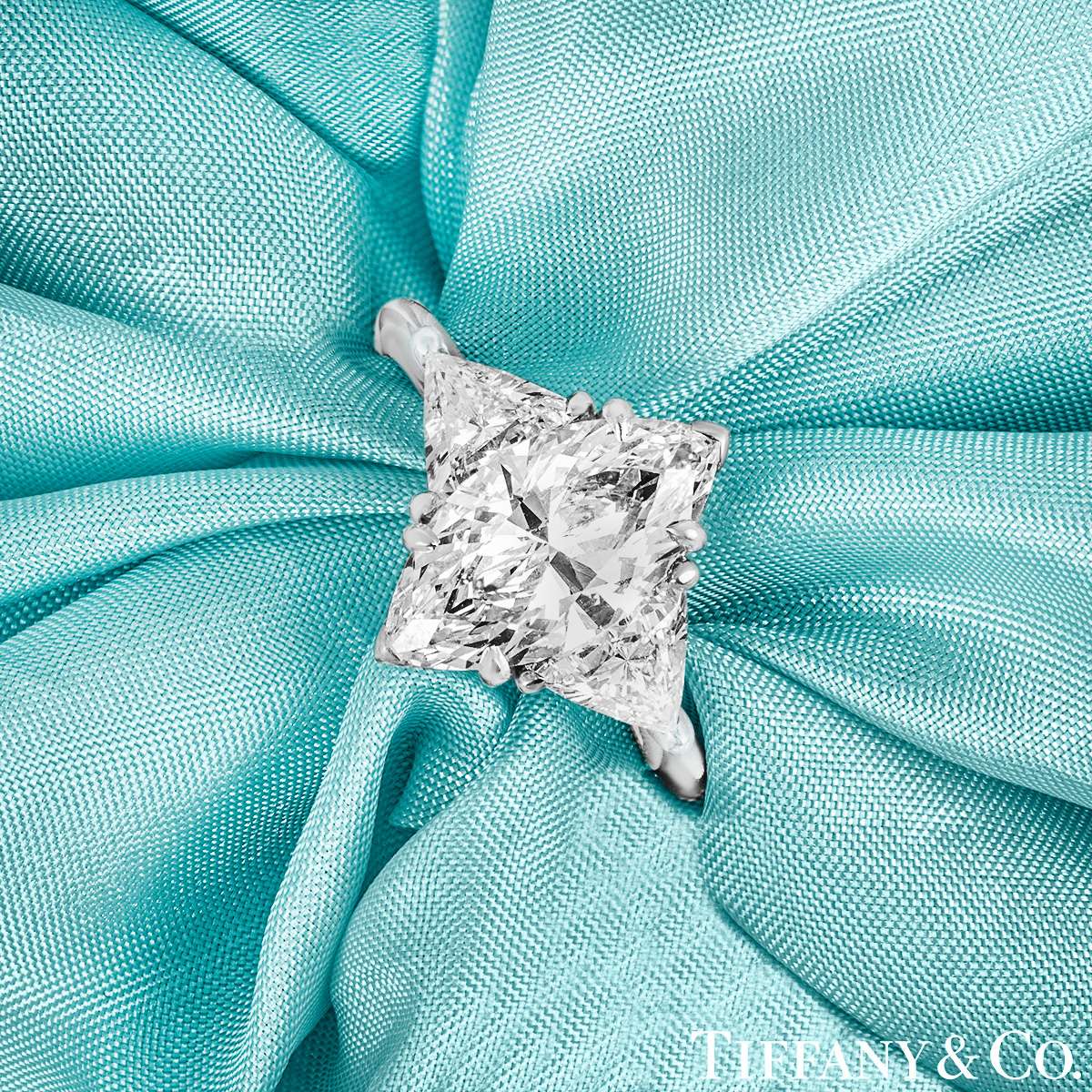 Tiffany & Co. Platinum Marquise Cut Diamond Ring 2.38ct D/IF